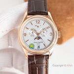 Swiss Clone Patek Philippe Complications Annual Calendar Rose Gold Gray Dial Watch 39mm